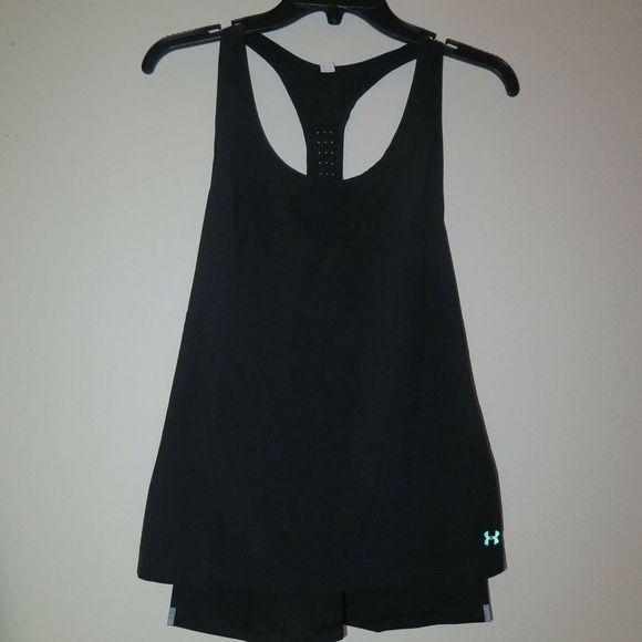 UNDER ARMOUR 1290898 001 Womens Sz X SMALL  Accelerate Tank Top Black - Picture 1 of 4